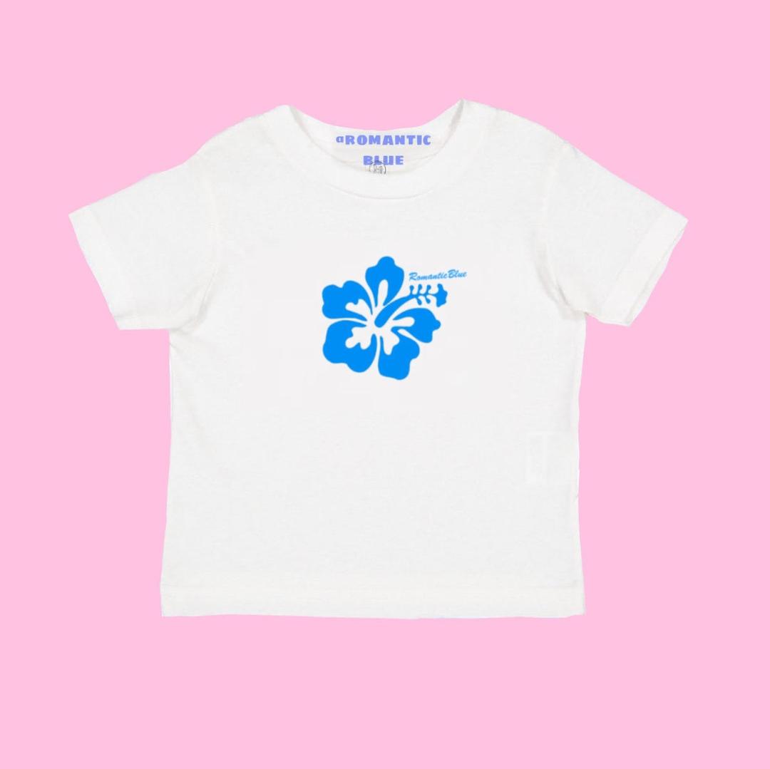 Hibiscus Tee- Blue - Small