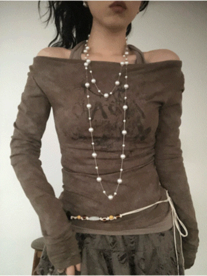 Oriental Pearl Beads Long Necklace