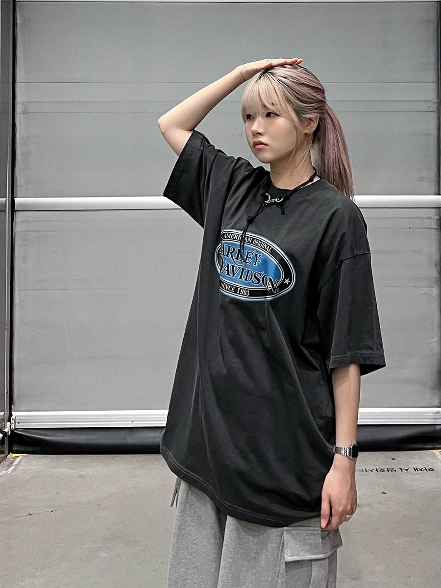 [ Unisex ] 아메리칸 할리 프린팅 티셔츠