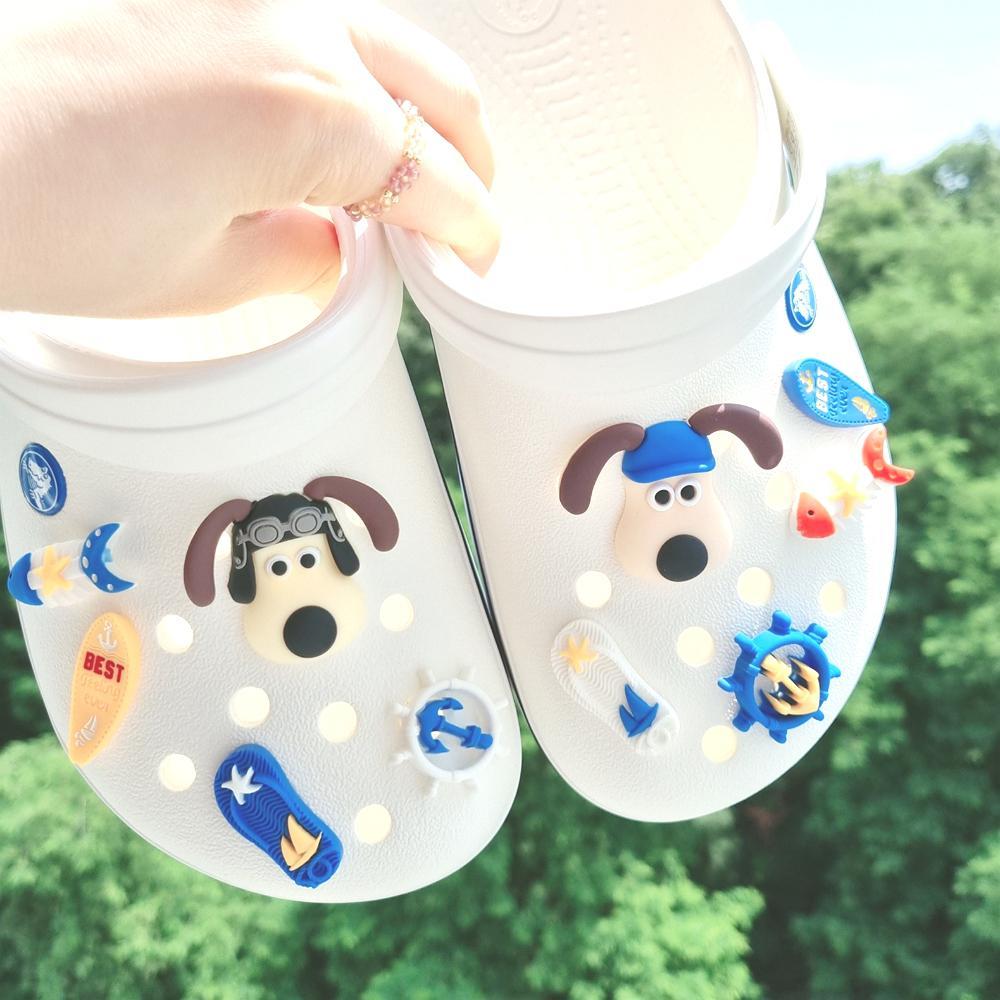 무배 [10pcs+사은품] 강아지 지비츠 세트 캐릭터 크록스 호환 악세사리 장식