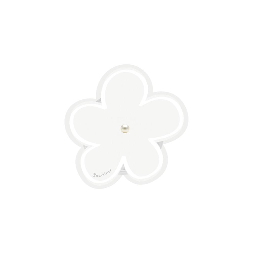 [handmade] 얼리너 화이트 플라워 진주 스마트톡 핑거톡 (겔타입)