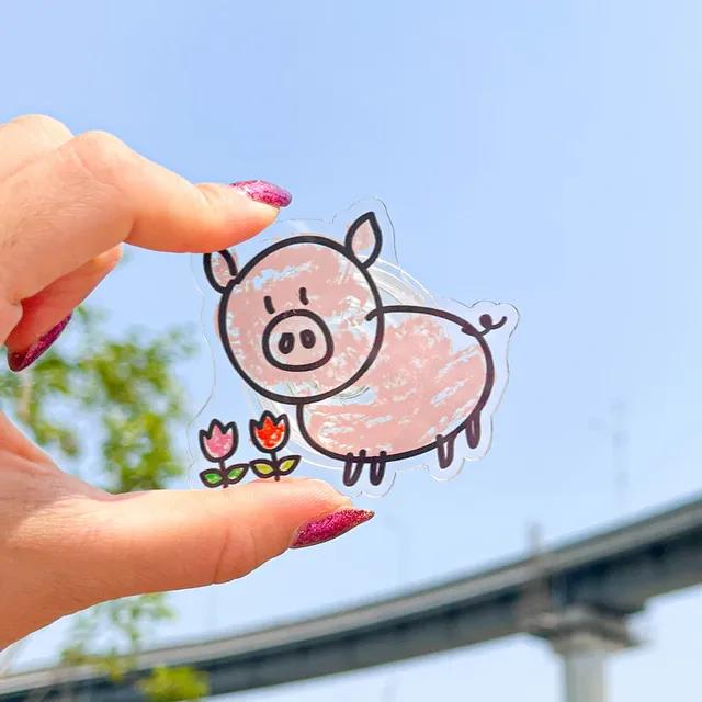 동물농장 꽃보다 돼지 그립 톡홀더 스마트링 핸드폰거치대