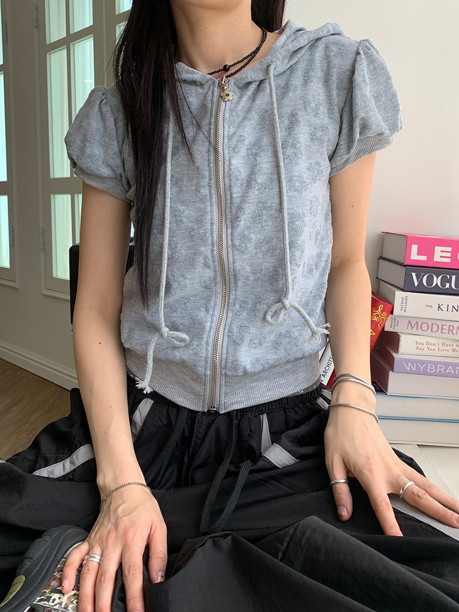 Flower body zip-up (2color)