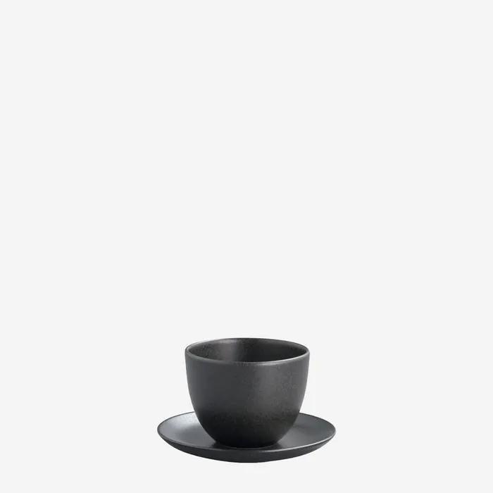 킨토 페블 컵 앤 소서 180ml - 블랙
