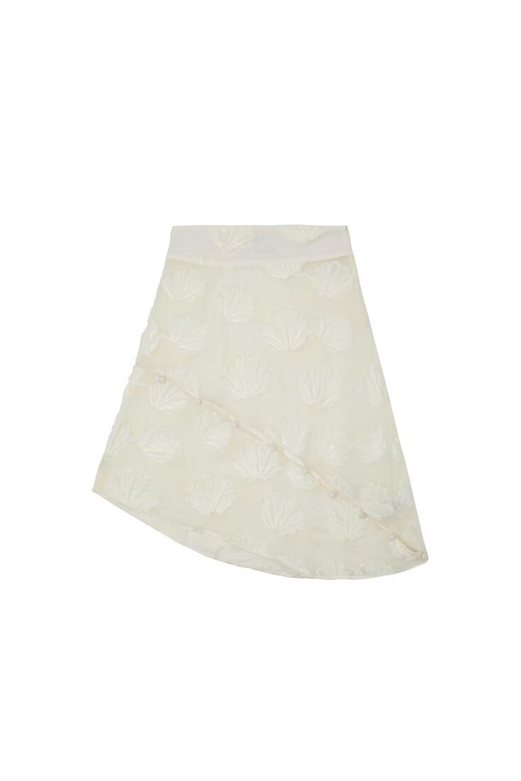 SCATTERED SHELLS APPLIQUE SKIRT