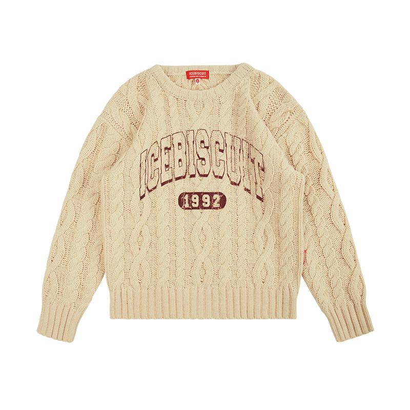 [아이스비스킷] 아이스비스킷로고케이블스웨터_IB23KR537