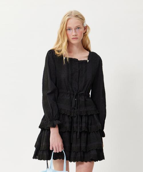 Rose Lace Blouse (black)