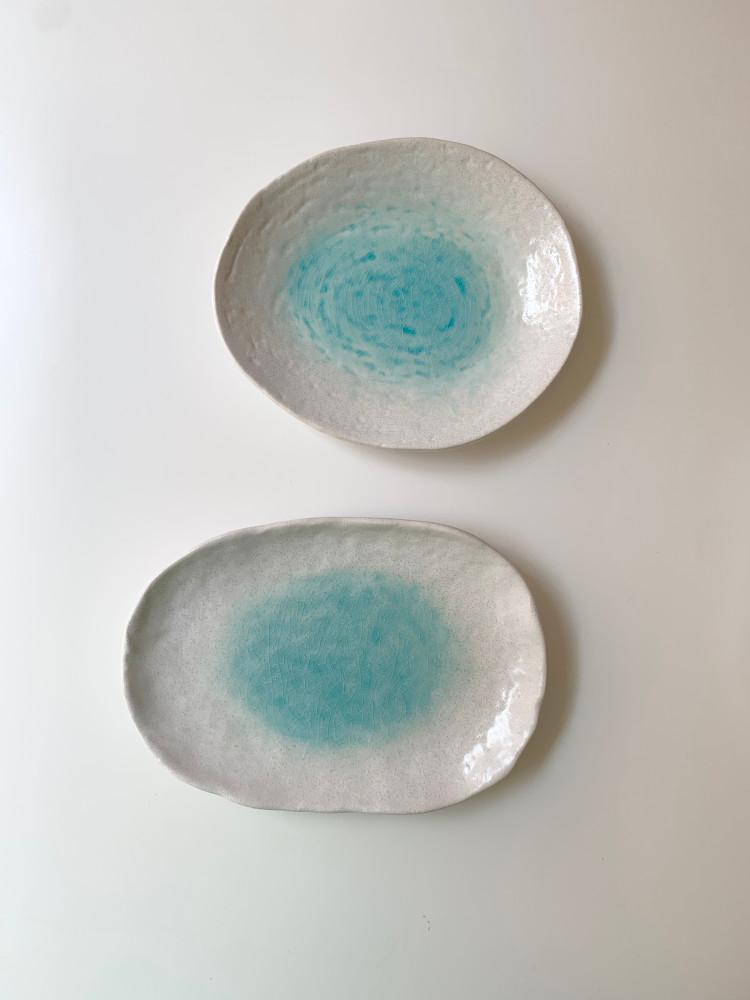 (2 size) lake plate / 호수 접시