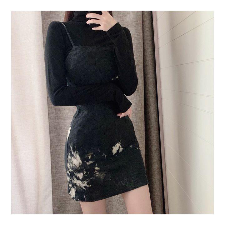 타이다이 골지 미니 원피스