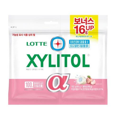 롯데자일리톨 알파 입안촉촉 피치, 102g, 1개 - 초콜릿/사탕/젤리/껌 | 쿠팡