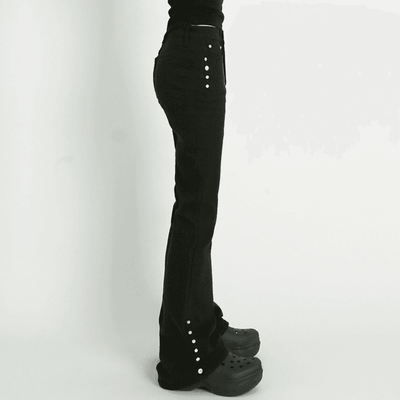[BOBAE] SNAP BUTTON PANTS_BLACK