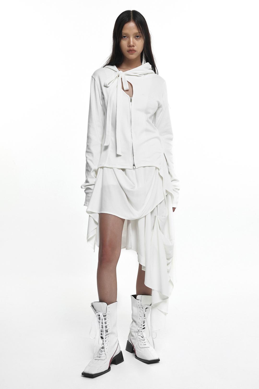 FLOW DROP SKIRT IVORY