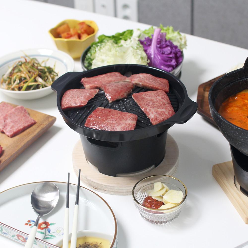 국내생산 가정용 와이드 미니화로 와이드세트 캠핑 그릴팬 홈파티 홈캠핑