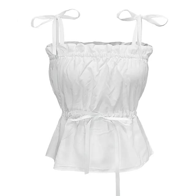 Lovely ribbon sleeveless-white