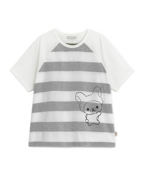 릴렉스 스트라이프 코리락쿠마 티 (화이트)