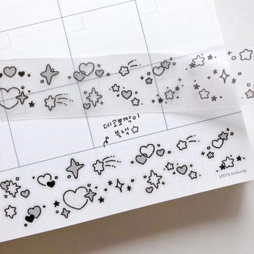 [솝찌] 데코 키스컷 3종 (별사탕, 데코뽀짝이 shine&black)