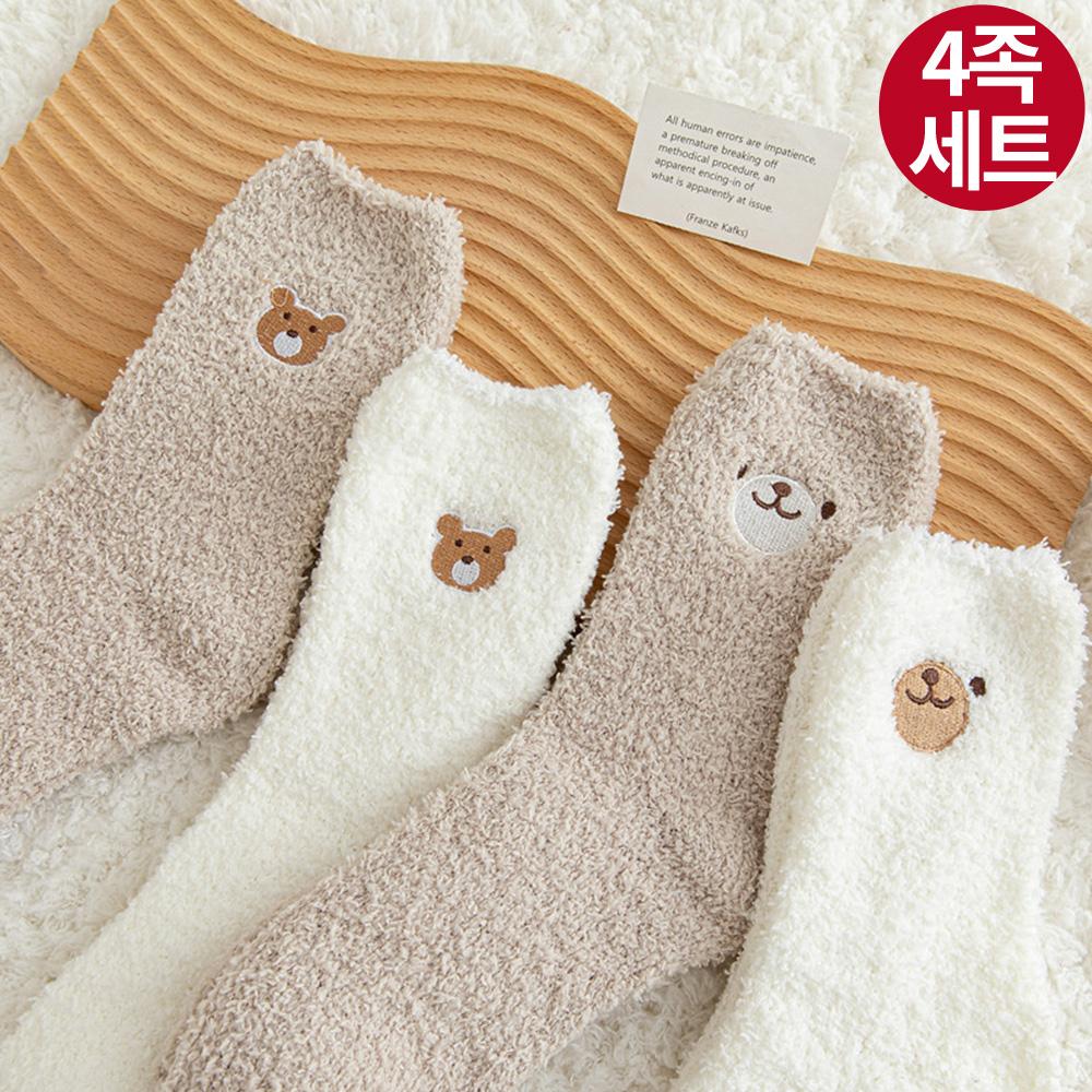 [4족세트] 포근~ 보송보송한 수면양말 6종