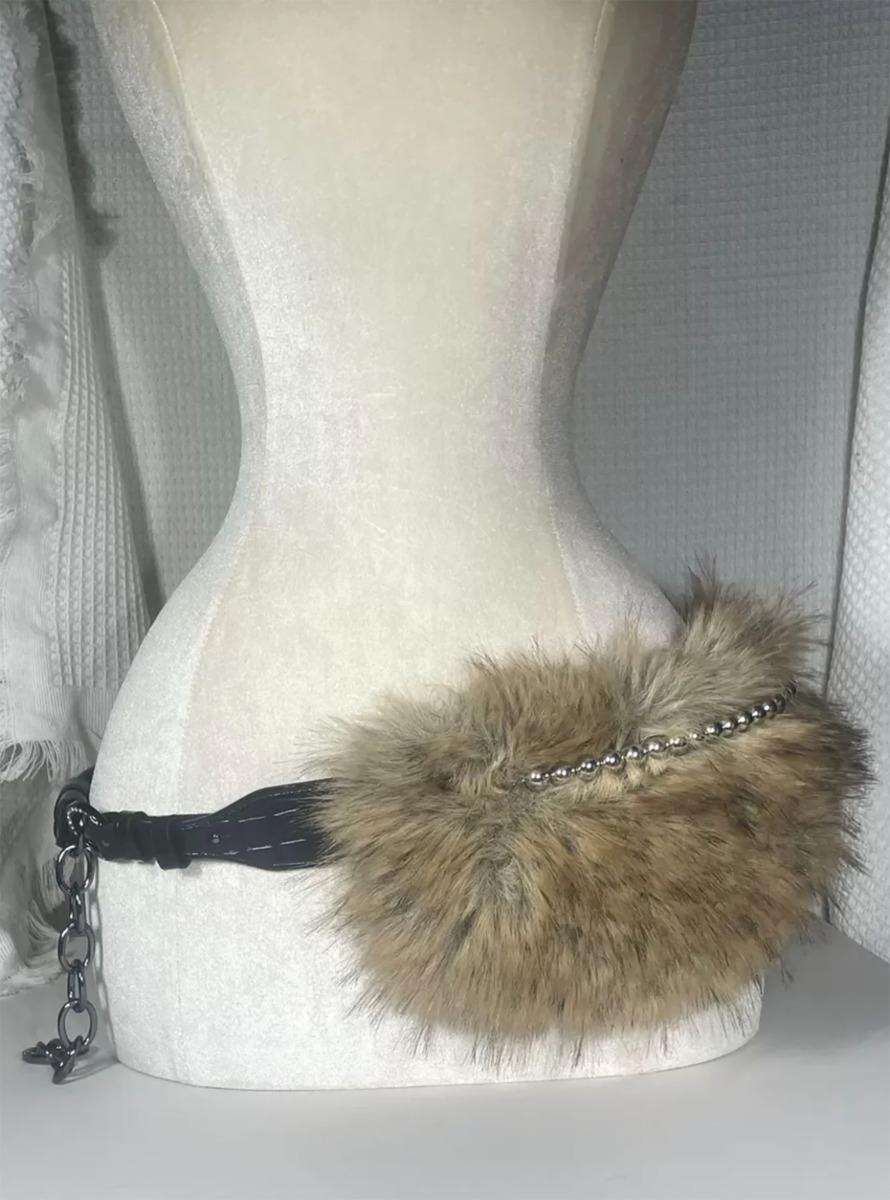 edge fur belt(2 color)