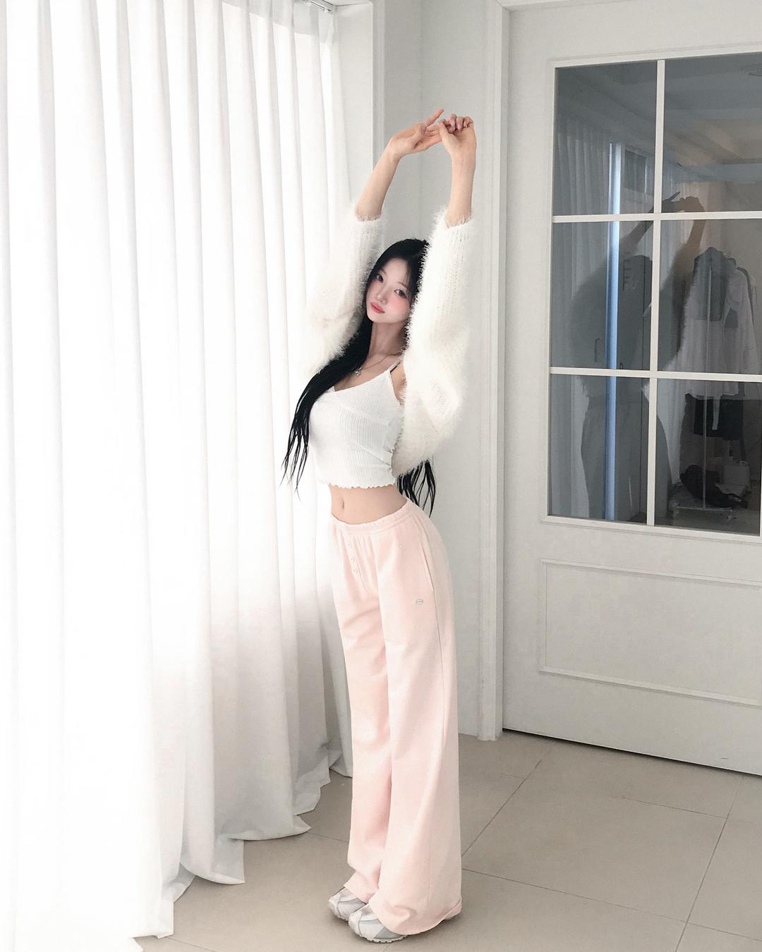 잔느 [핑크,그레이 당일발송] [MADE] 힙커브 로우라이즈 트레이닝 팬츠