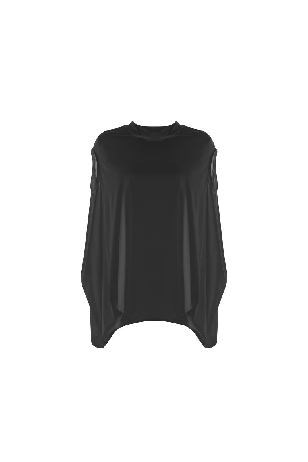 OVAL COWL NECK TOP (DEEP GREY)