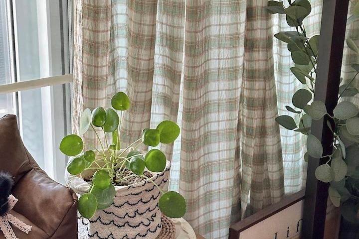 주문제작 가든체크 공간분리 가림막 가리개 커튼