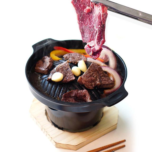 가정용미니화로 [풀세트] 나혼자산다 1인화로 (그릴고기불판+화로+연료통+목판+연료10개)