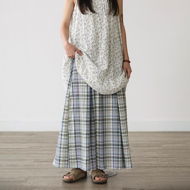 Or Sky Check Skirt