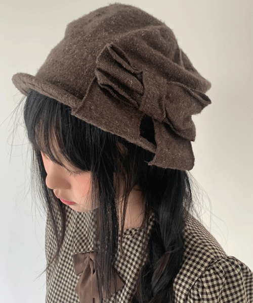 (Vintage)Vintage Wool Ribbon Bucket Hat