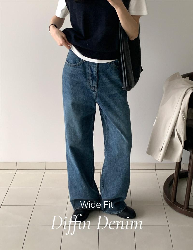 가내스라 [🌷스프링][👖와이드데님][ordinaire] 디핀 데님 (7color/숏·롱/XS-L)