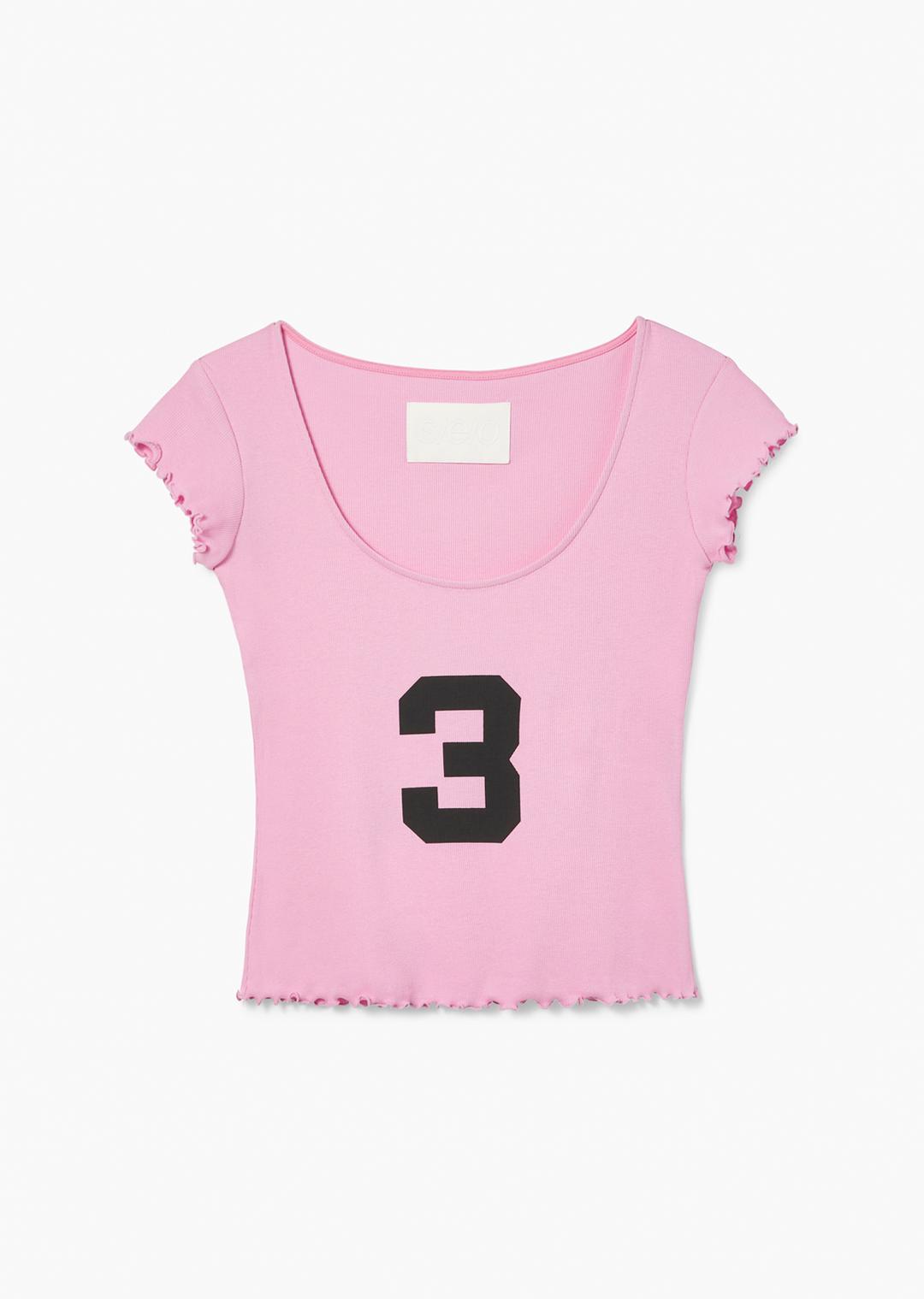 [s/e/o EXCLUSIVE] 3 SCOOP NECK CAP SLEEVE TOP PINK
