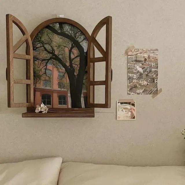 열리는 창문액자 벽걸이 선반 인테리어 소품