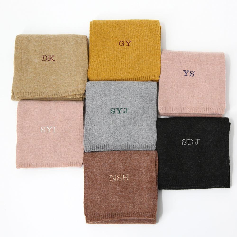 이니셜 자수 소프트 쁘띠 머플러