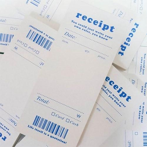 영수증 떡메모지