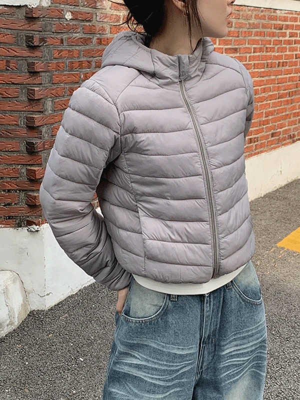 [겨울필수템❄️] 라이트 푸피 후드 경량 패딩 점퍼 3color