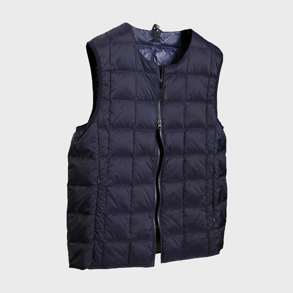 (19AW) CREW NECK W ZIP DOWN VEST (NAVY)