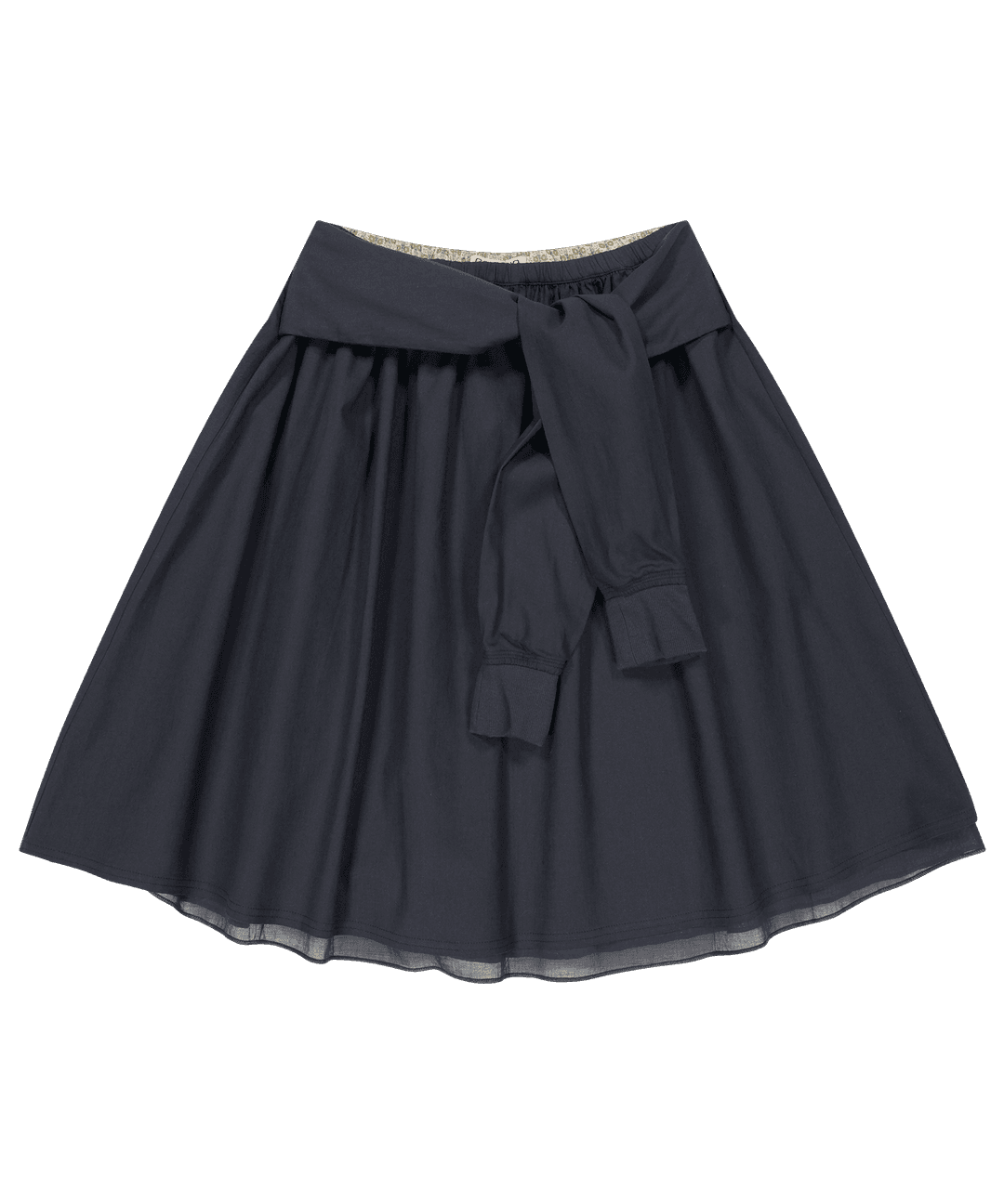 STRAP SHIRRING SKIRT NAVY