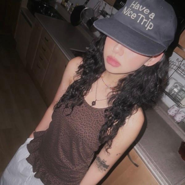 (2color) 레오파드 프릴 홀너텍 나시