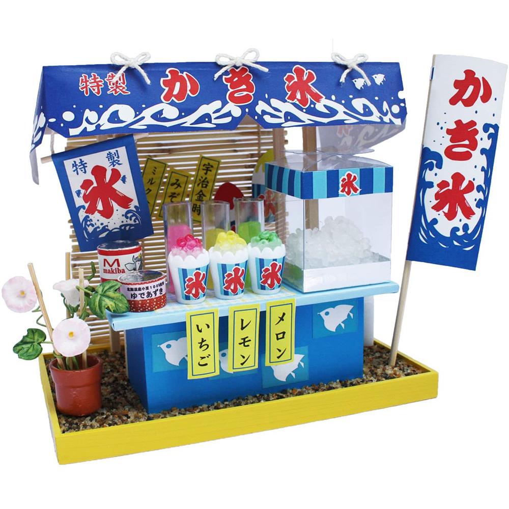 [해외] 빌리 수제 돌 하우스 일본 오키나와 포장 마차 DIY 빙수 가게 미니어처 8423