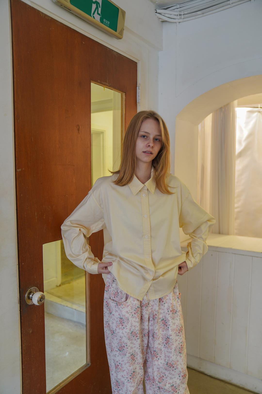 BASIC OVER-FIT SHIRTS - BUTTER