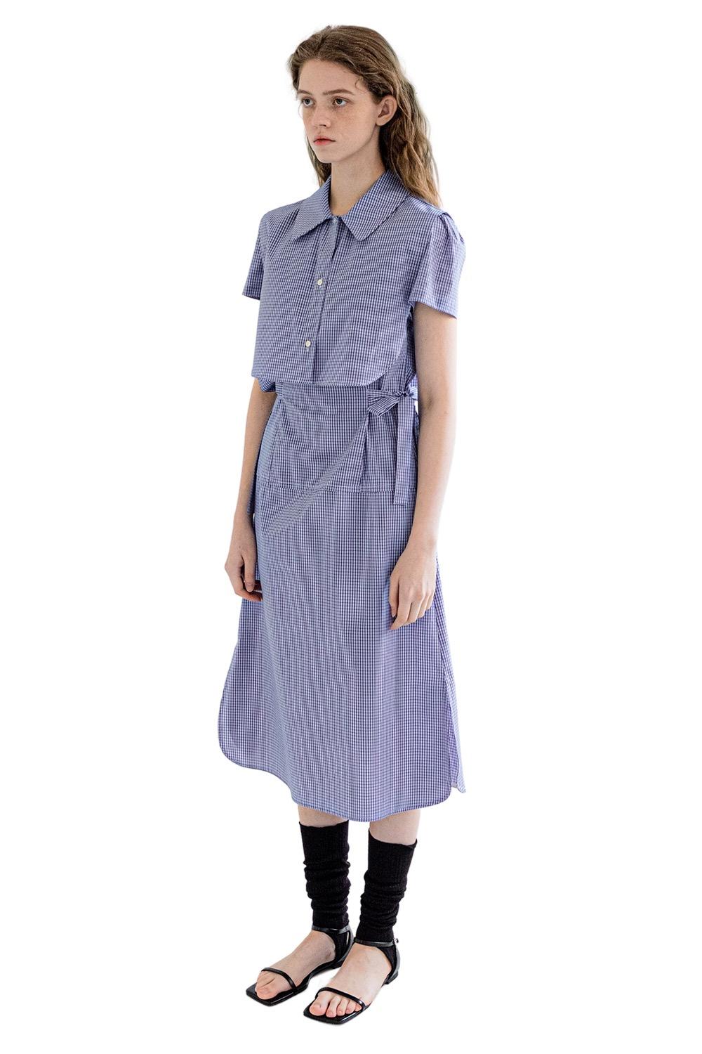 02 dress set (blue check)