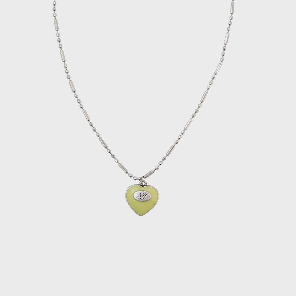 heart polish necklace_oilve