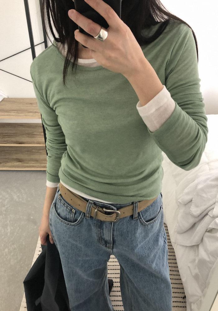 LAYERED T-SHIRT_GREEN