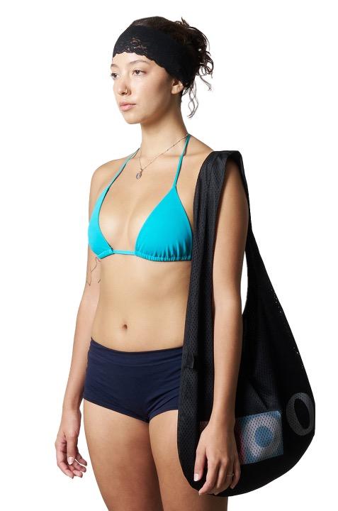 ‘O’ Mesh Reversible  Tote Bag, Asphalt