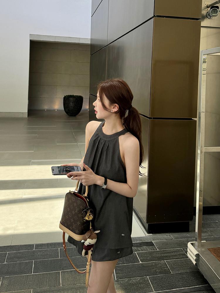 실루엣 홀터넥나시,반바지[개별선택]