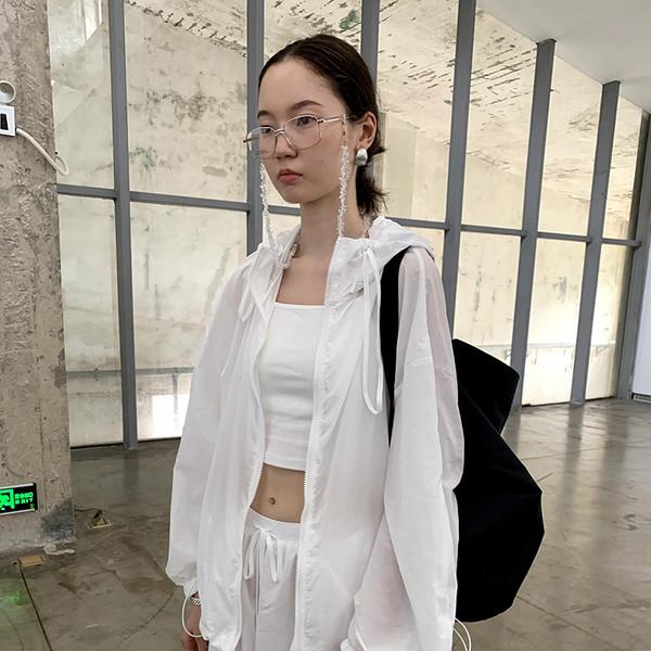 LONSLAN Sunscreen Hooded Thin Coat + Shorts Set