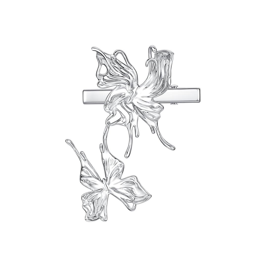 Ripple / Liquefied Double Butterflies Hair Pin - Single Left