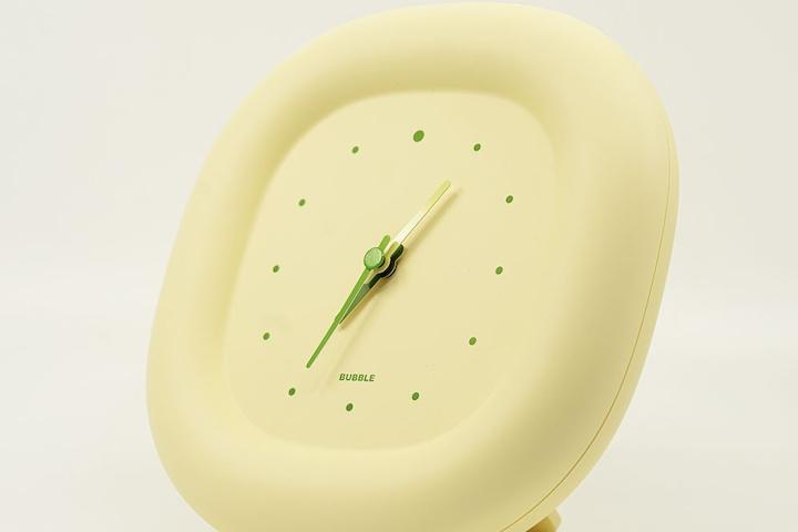 [건전지 포함]오르미 버블클락 레몬 버터 크림 인테리어 무소음 벽걸이 벽시계 탁상시계