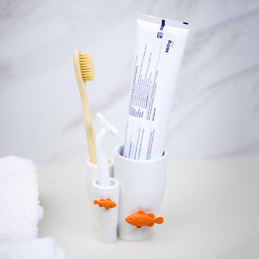 퀄리 니모 코랄 칫솔꽂이 면도기 치약 거치대