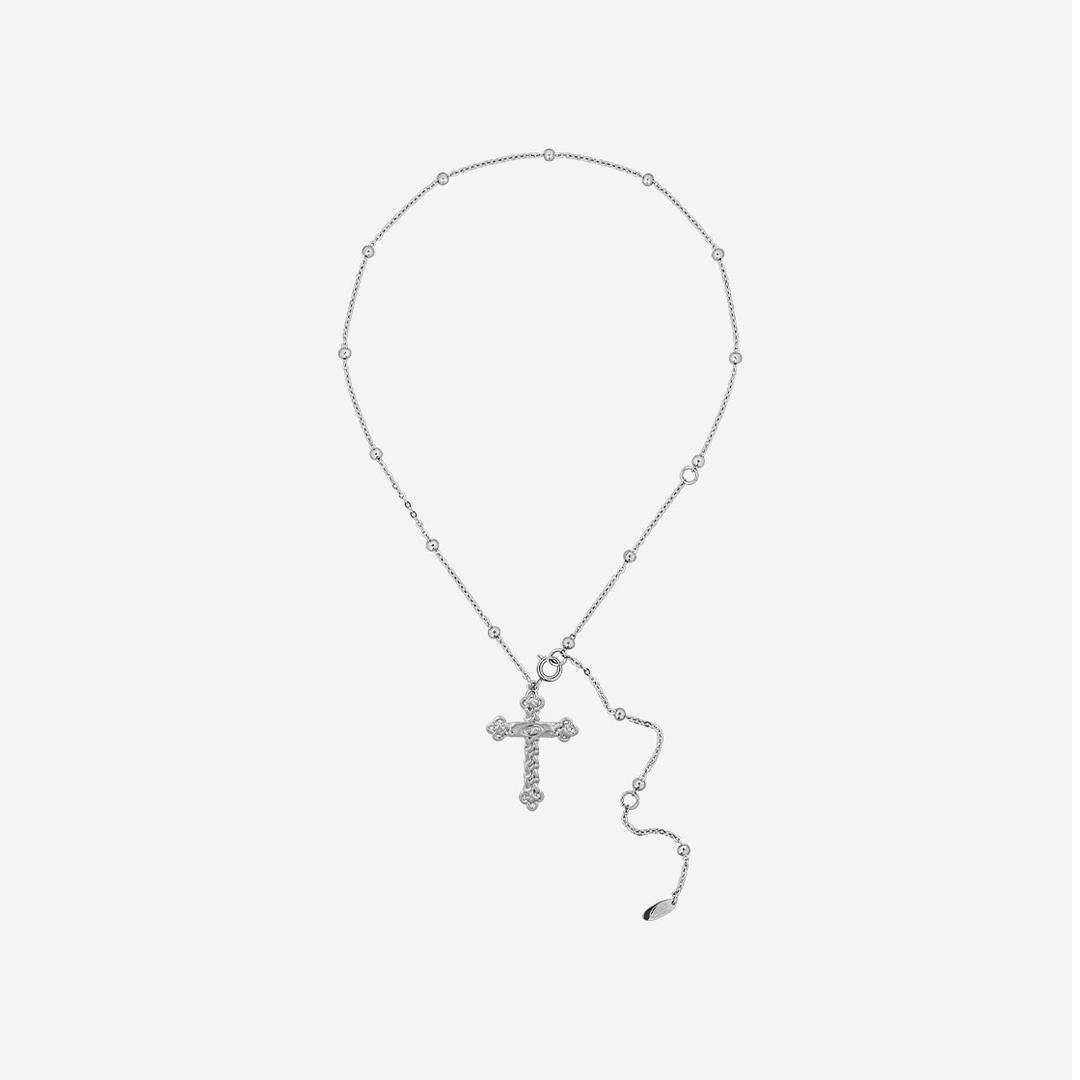 Sentiments No.473 Knot Cross Necklace Silver
