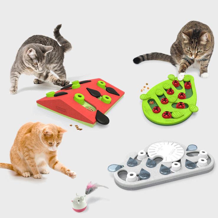 스웨덴 반려묘 간식 보상 놀이 퍼즐 (3종)